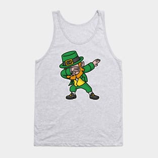 Dab dabbing leprechaun St. Patrick's day Tank Top